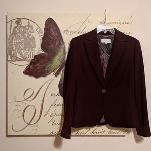 Calvin Klein Ox-blood Blazer Size 6 EUC